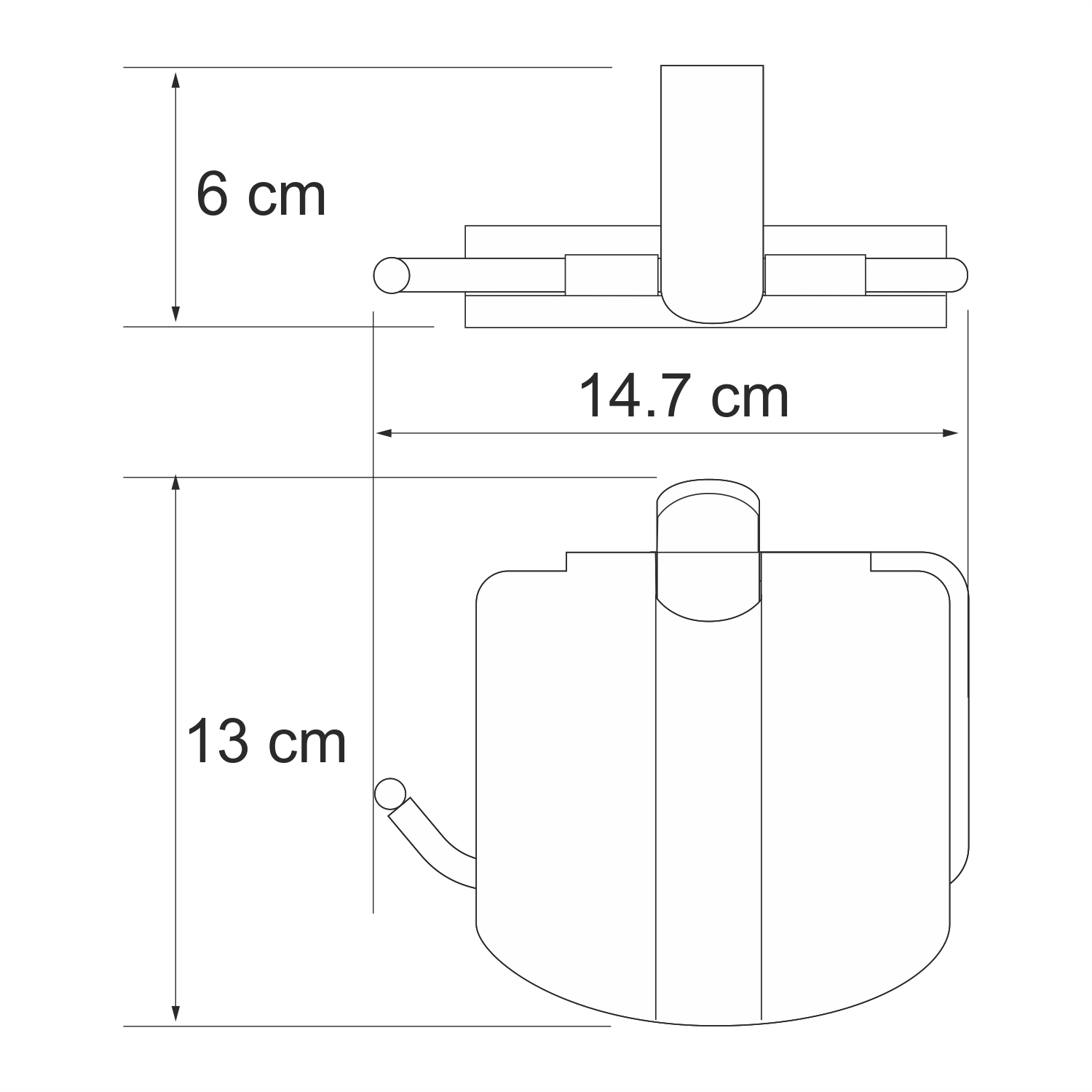 K-6825 Berkel Держатель туалетной бумаги WasserKRAFT Berkel K-6800  - Вид №2