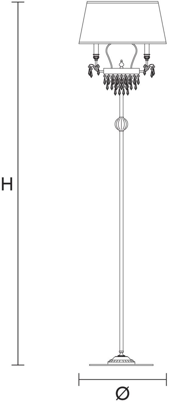 Masiero Торшер из металла Glassé sun-id-1490258 - Вид №1