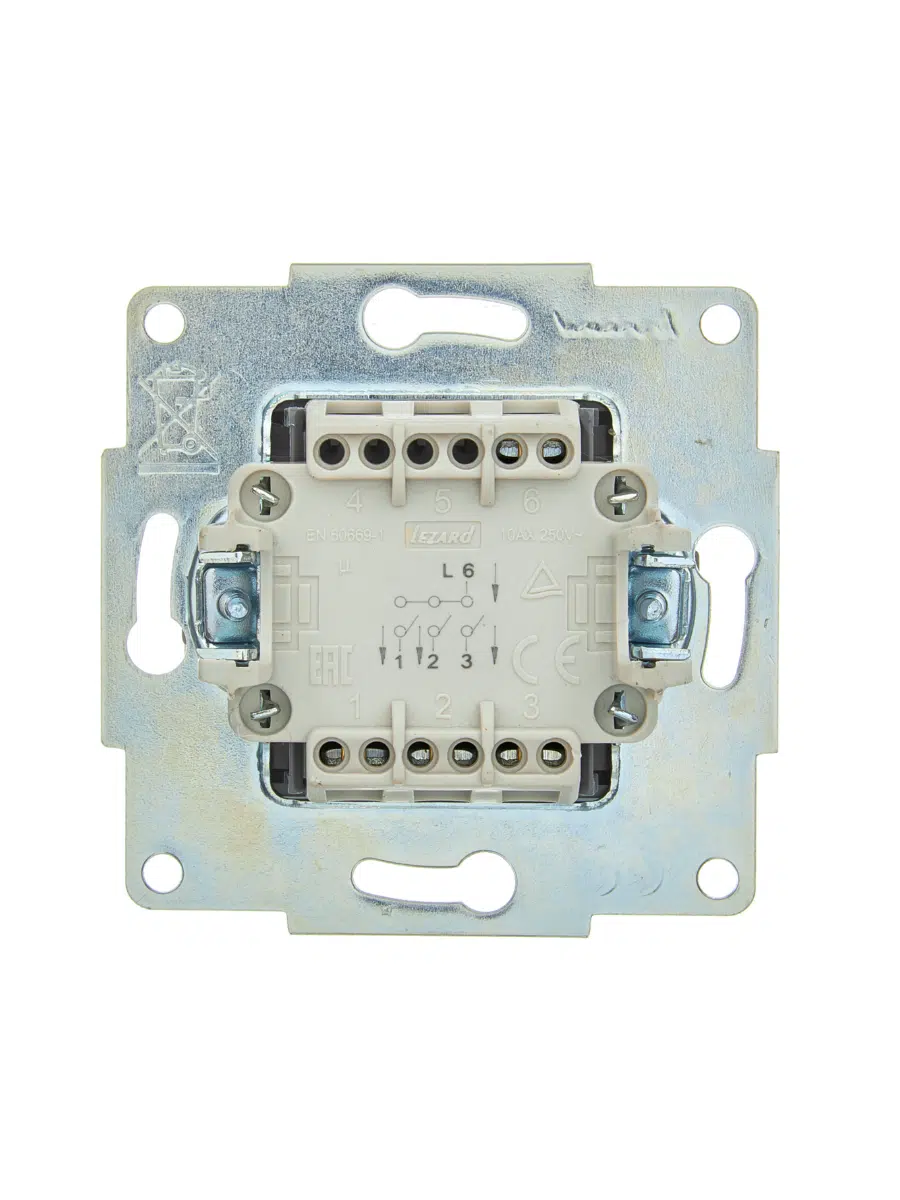 ASTI Выключатель тройной белый механизм LEZARD 7081-0288-109 - Вид №2