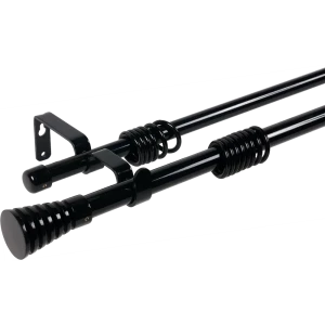 Карниз двухрядный раздвижной Inspire Трапеция 160-300 см цвет чёрный 81976819 STLM-2016881