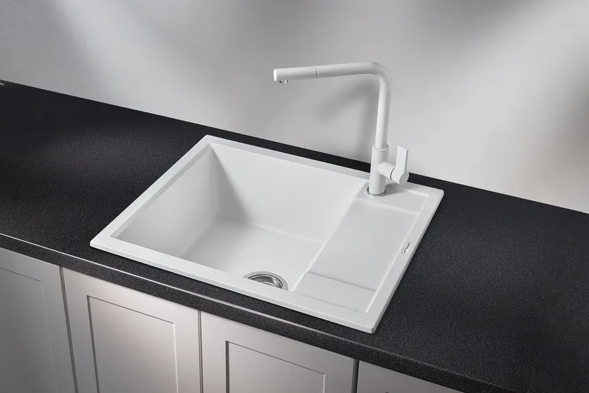 6002, АРКТИК (БЕЛЫЙ), кухонная мойка, кварц GRANULA 6002-ST142