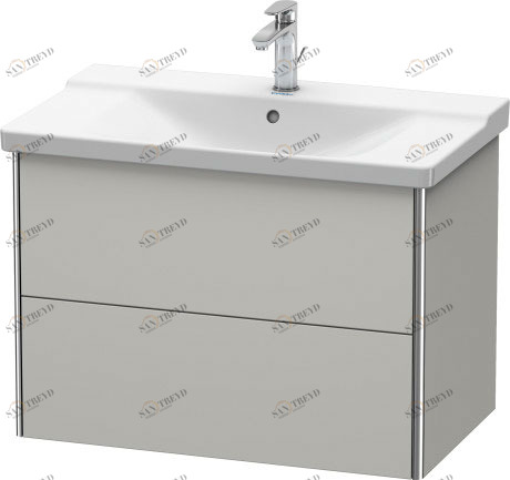 XS418100707 Тумбочка подвесная XSquare #XS4181 810 x 473 мм Бетонно-серый матовый декор Duravit