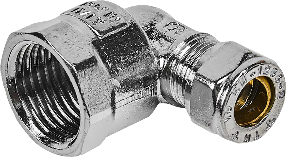 Угол обжимной Tiemme 90° 1/2"×10 мм для трубных систем 82910809
