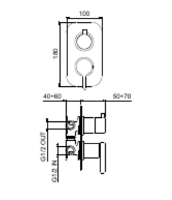 CO860101015 Смеситель для душа , хром Webert Coral - Вид №1