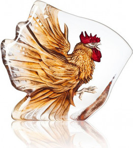 10670408 MALERAS Скульптура MALERAS Петух 16,5см, коричневый, хрусталь Хрусталь