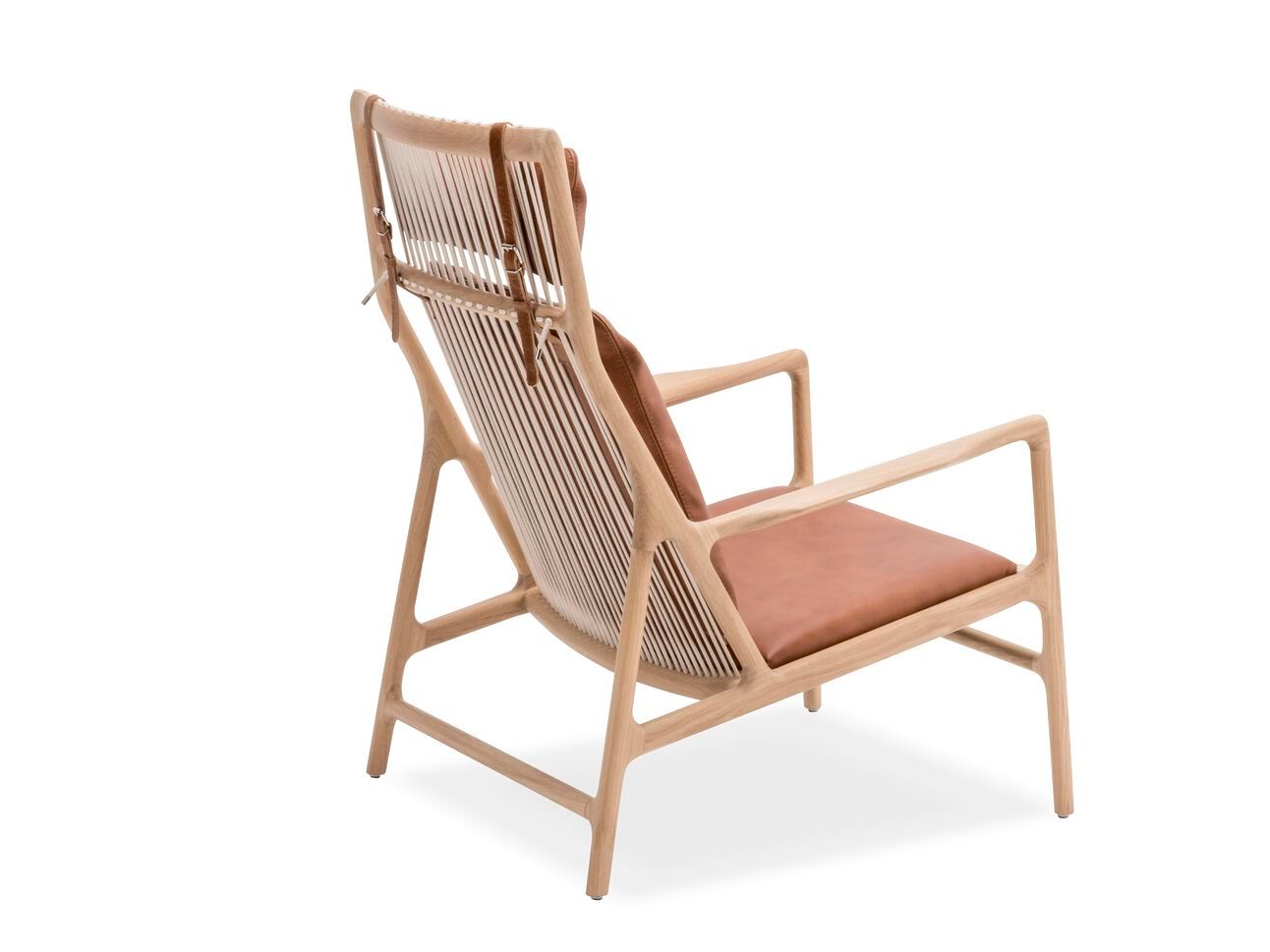 Дубовое кресло с кожаной подушкой Gazzda Dedo ARCH-00099803 - Вид №1