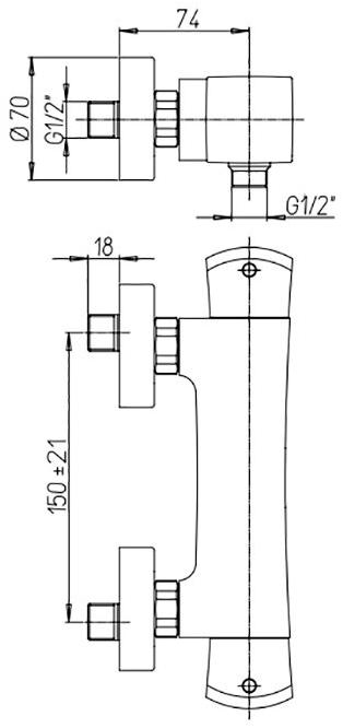 Paini Lady 89CR511TH смеситель для душа - Вид №2