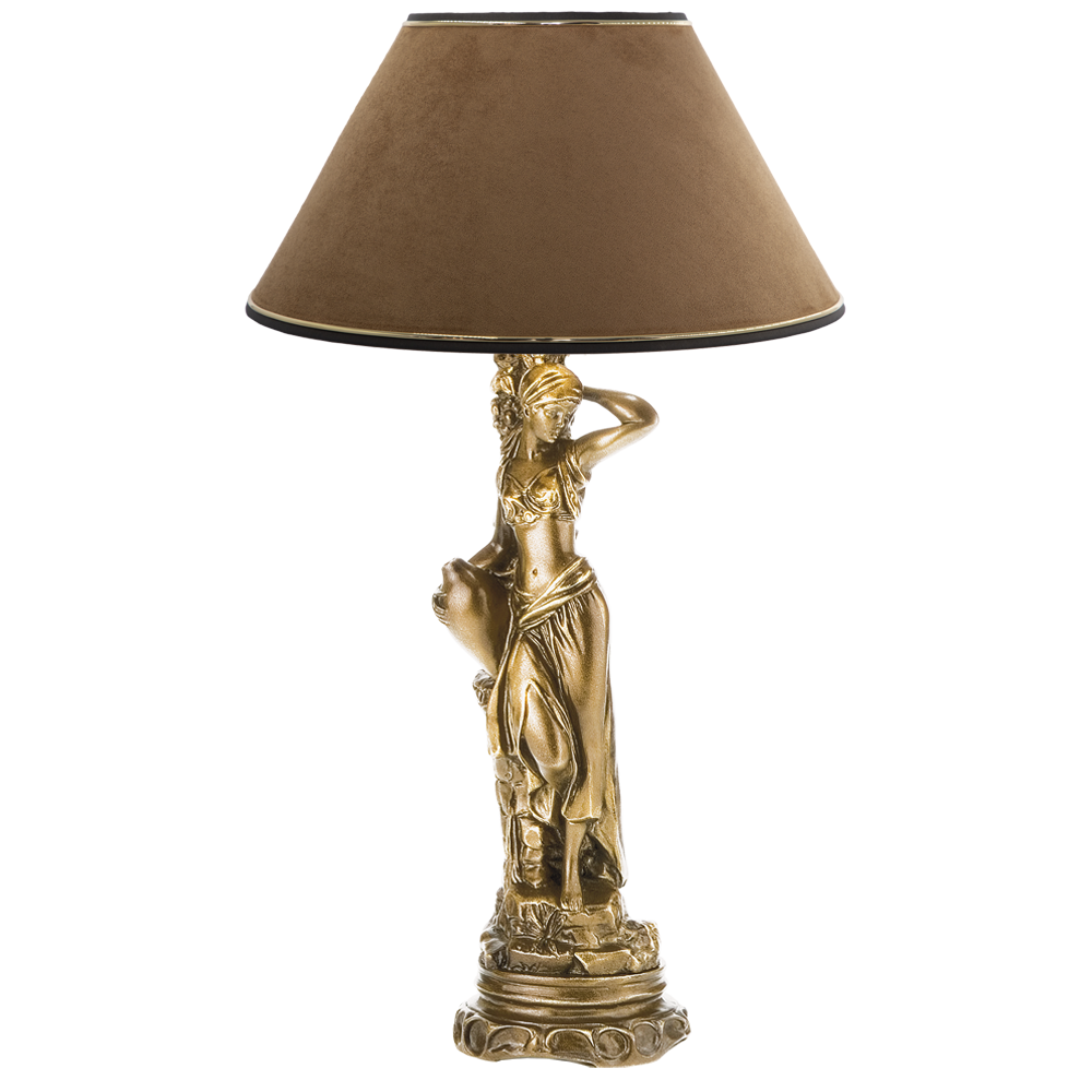 32016+34013 Настольная лампа Девушка с кувшином Бронза Тоффи BOGACHO 