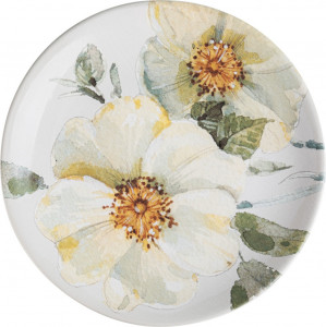 10672203 Certified International Тарелка закусочная Certified Int. Весенний Букет. Белый цветок 23см, керамика Керамика