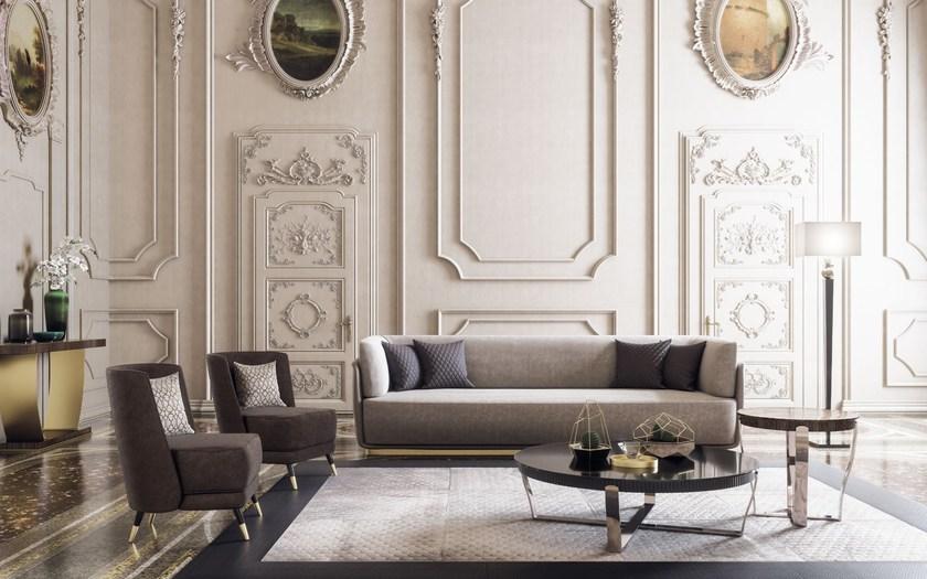 Capital Collection Круглый журнальный столик из стали и дерева sun-id-1402440 - Вид №2