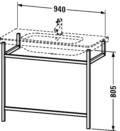 DS989307777 DuraStyle Мебельные аксессуары - полотенцедержатель Черный орех, цельный Duravit - Вид №1