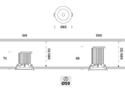 Утопленный светодиодный прожектор ONOK Lighting 530 ARCH-00099289 - Вид №1