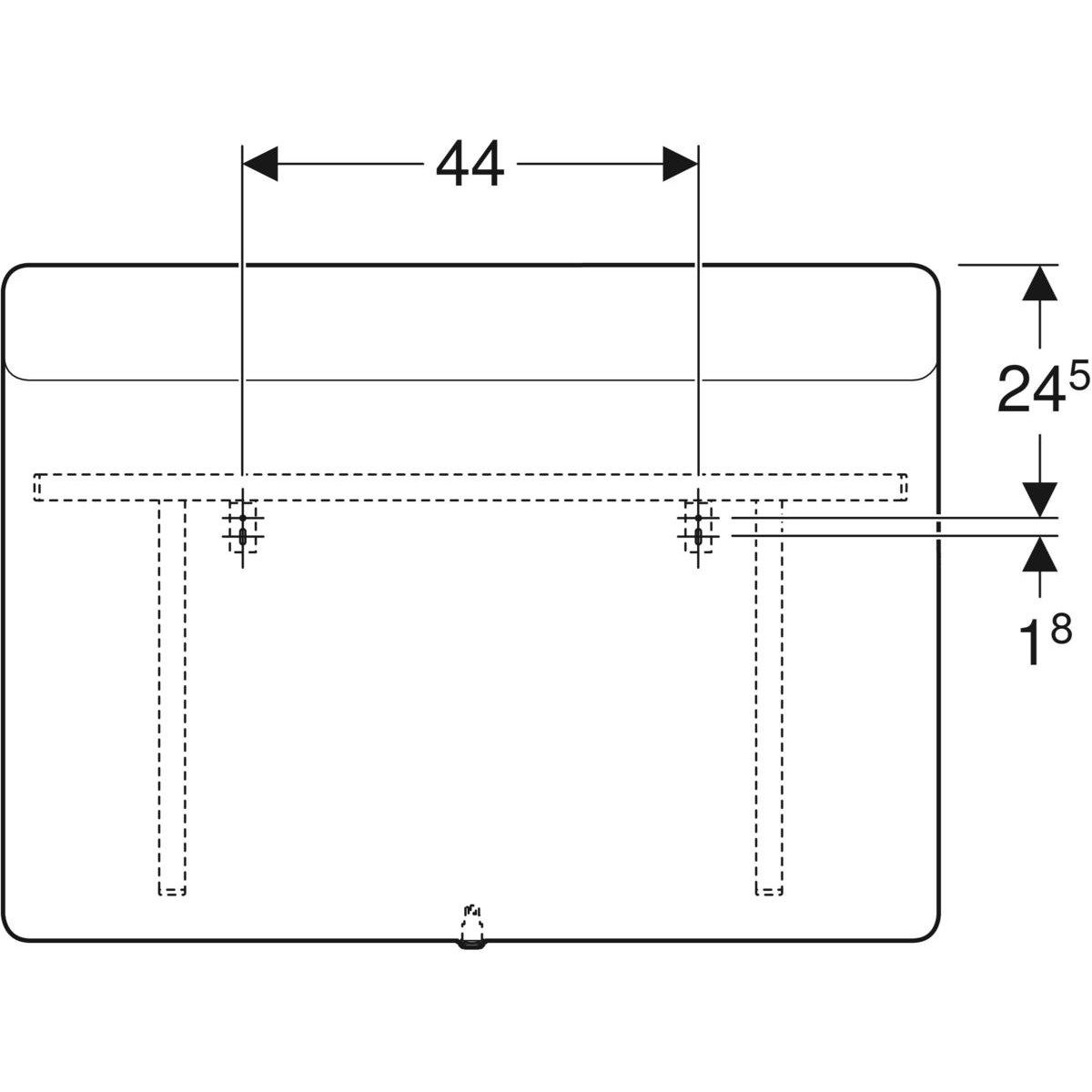 Зеркало со встроенным настенным освещением для ванной комнаты Geberit Option ARCH-00060536 - Вид №8