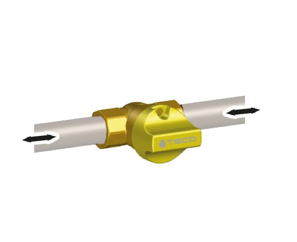 Встраиваемый газовый запорный кран с боковыми соединениями TECO ARCH-00066193 - Вид №1