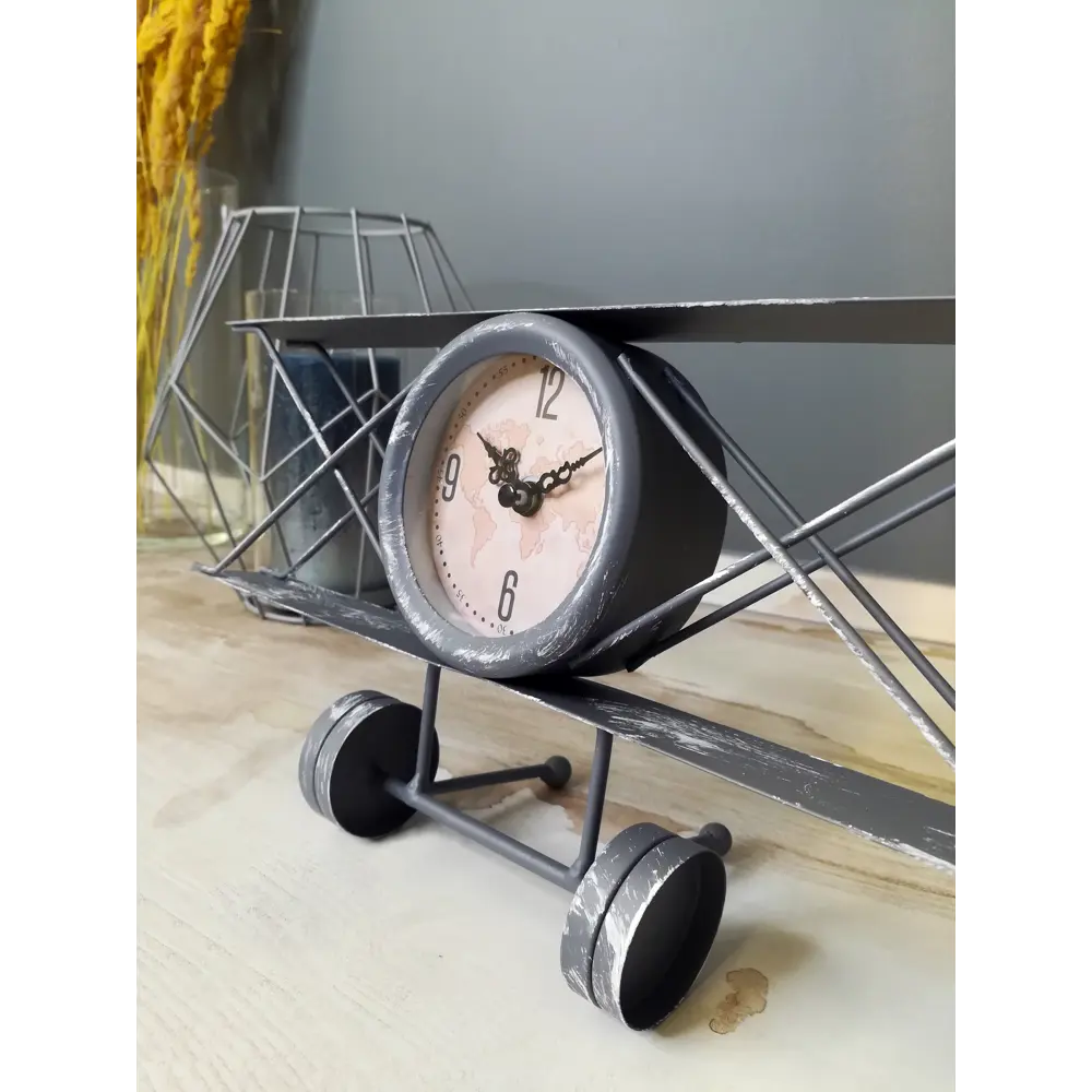 Часы настольные «Самолёт» металл серые 30х9х16 см Santreyd Самолет STLM-2187758 - Вид №7