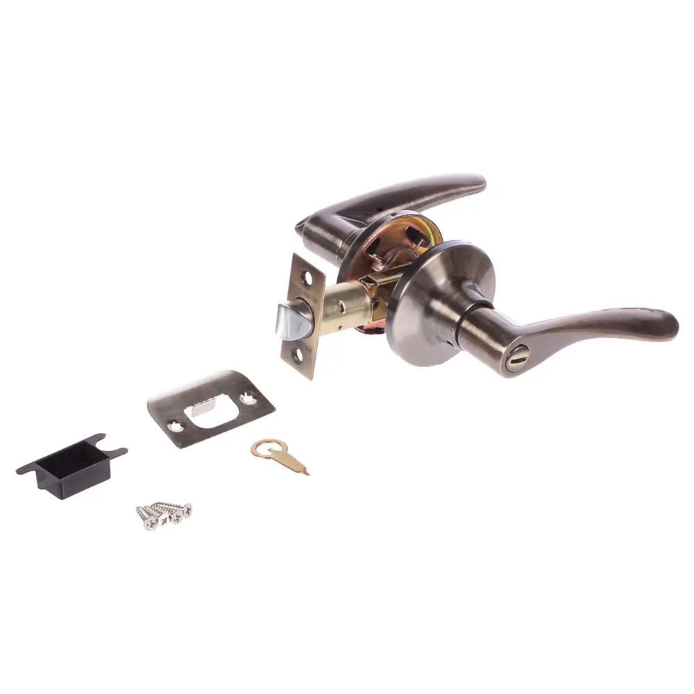 Ручка-защёлка Palladium 3901 AB BK, с фиксатором, ЦАМ, цвет античная бронза STLM-2204251 - Вид №1