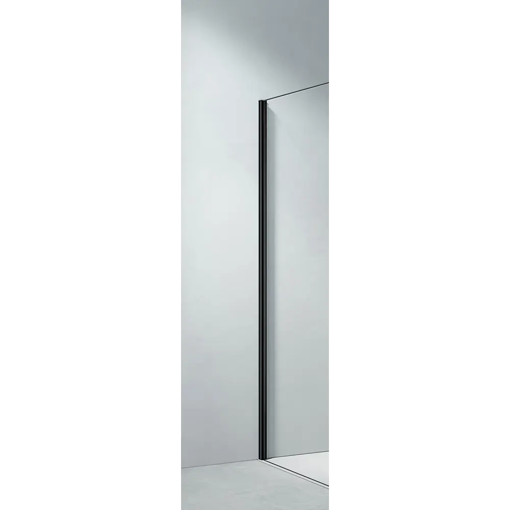 Боковая панель для душа Drop 100x185см профиль черный стекло прозрачное 6мм Santreyd STLM-2178944 - Вид №2