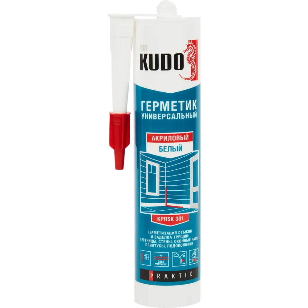 Акриловый герметик Kudo Praktik универсальный для внутренних работ 260 мл 84579996 STLM-0052290