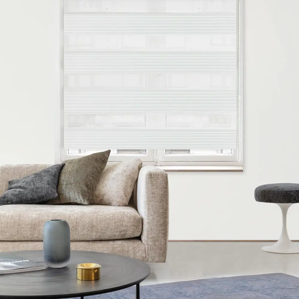 Штора рулонная день-ночь Palermo 60x250 см белая MIAMOZA Д/н Palermo STLM-2142375 - Вид №2