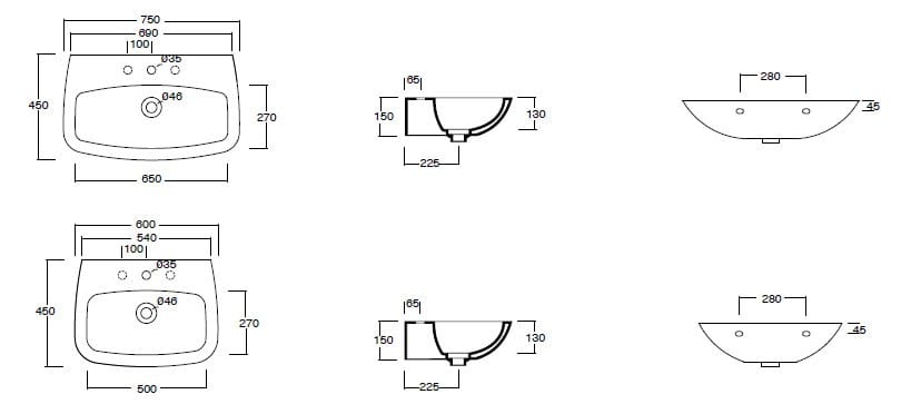 Керамическая подвесная раковина Alice Ceramica Wunder ARCH-00057471 - Вид №5