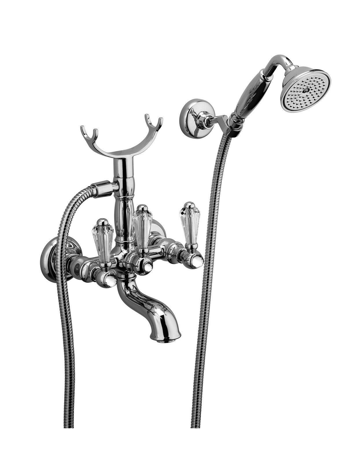 Настенный наружный смеситель для ванны с ручным душем Rubinetterie Frattini Lybra M Style ARCH-00098890 - Вид №7