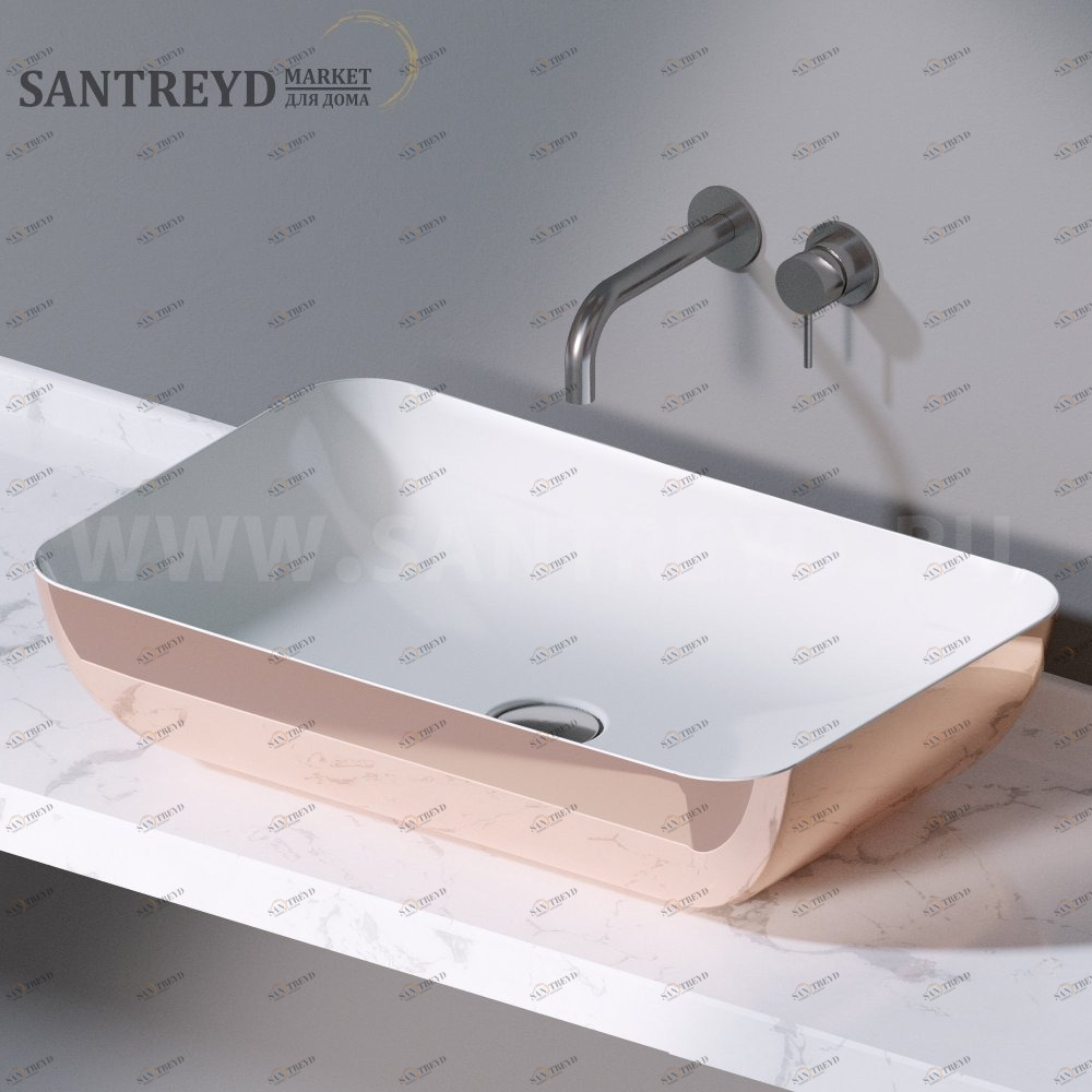 L603257 Накладная раковина на столешницу  прямоугольная A. e T. Italia ELITE AeT ITALIA