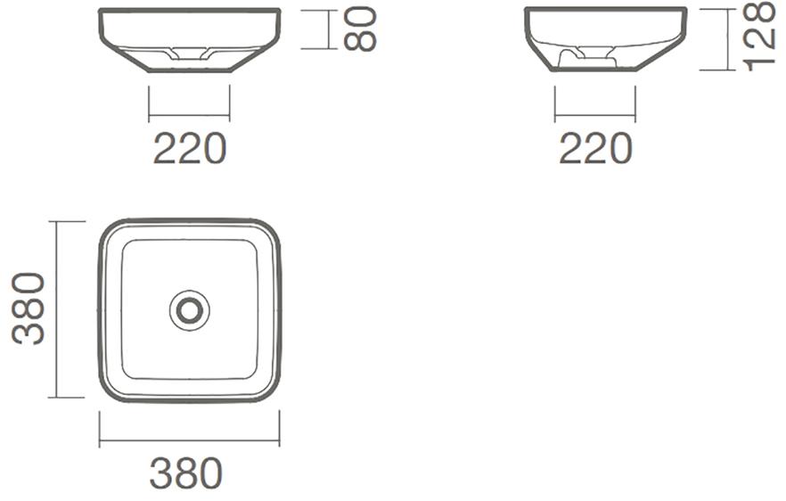 Раковина-чаша Sanitana ARENA 380 S10009050400000 (AELM3E)  - Вид №3
