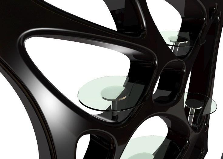 CEDRIMARTINI Книжный шкаф отдельно стоящий разделительный sun-id-1365101 - Вид №3