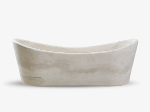 Ванна в центре комнаты из травертина