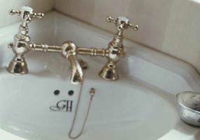 Gentry Home Таз большой белый Victorian Никель GH102372 - Вид №1