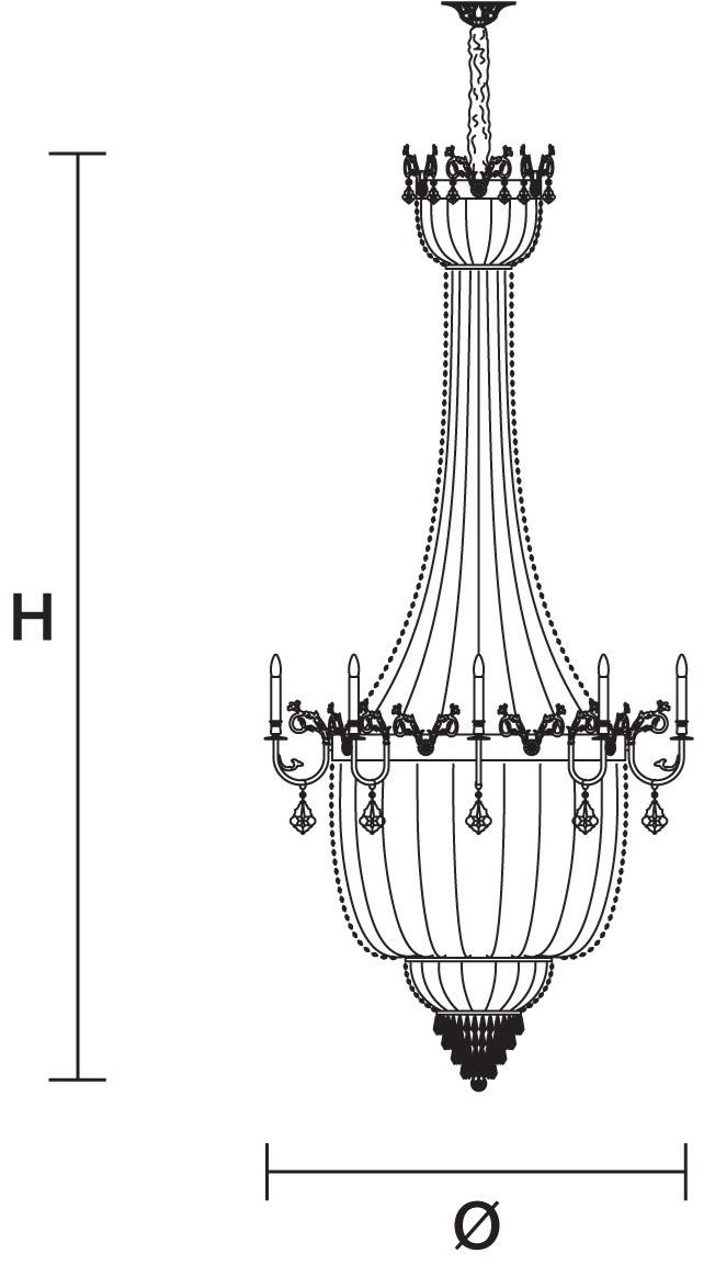 Masiero Подвесной светильник с кристаллами Impero & deco sun-id-1478659 - Вид №1