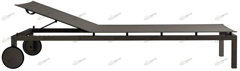 TRIBÙ Садовая кушетка с откидной спинкой batyline® на колесиках Natal alu 05940