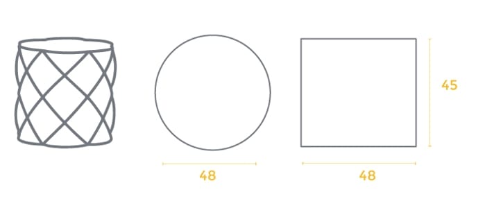 Круглый пуф с пенопластовым покрытием SIXINCH Diamond ARCH-00120298 - Вид №1