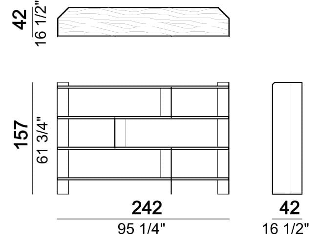 Книжный шкаф из эвкалипта и металла Arketipo CARTER ARCH-00018518 - Вид №5