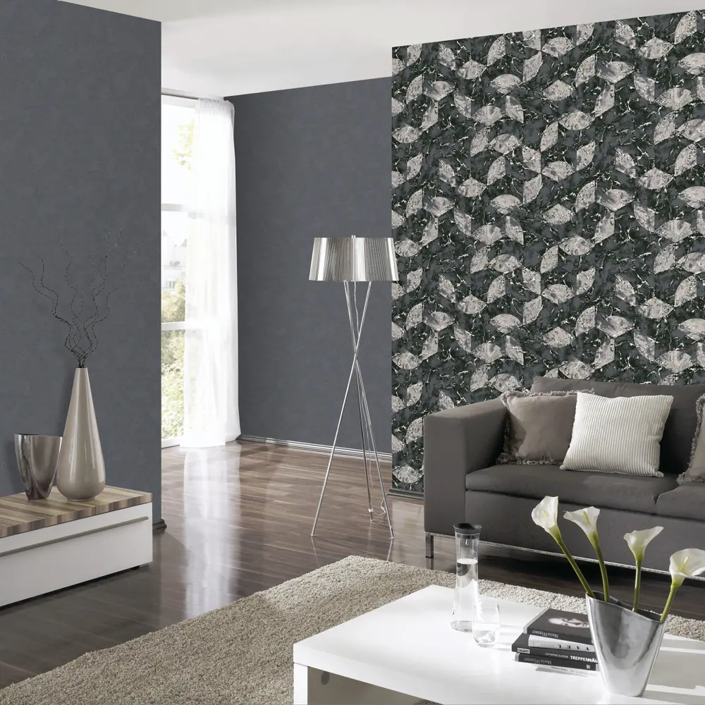 Обои флизелиновые Erismann Andrea темно-серые 1.06 м ЭР60676-08 STLM-2073485 - Вид №3