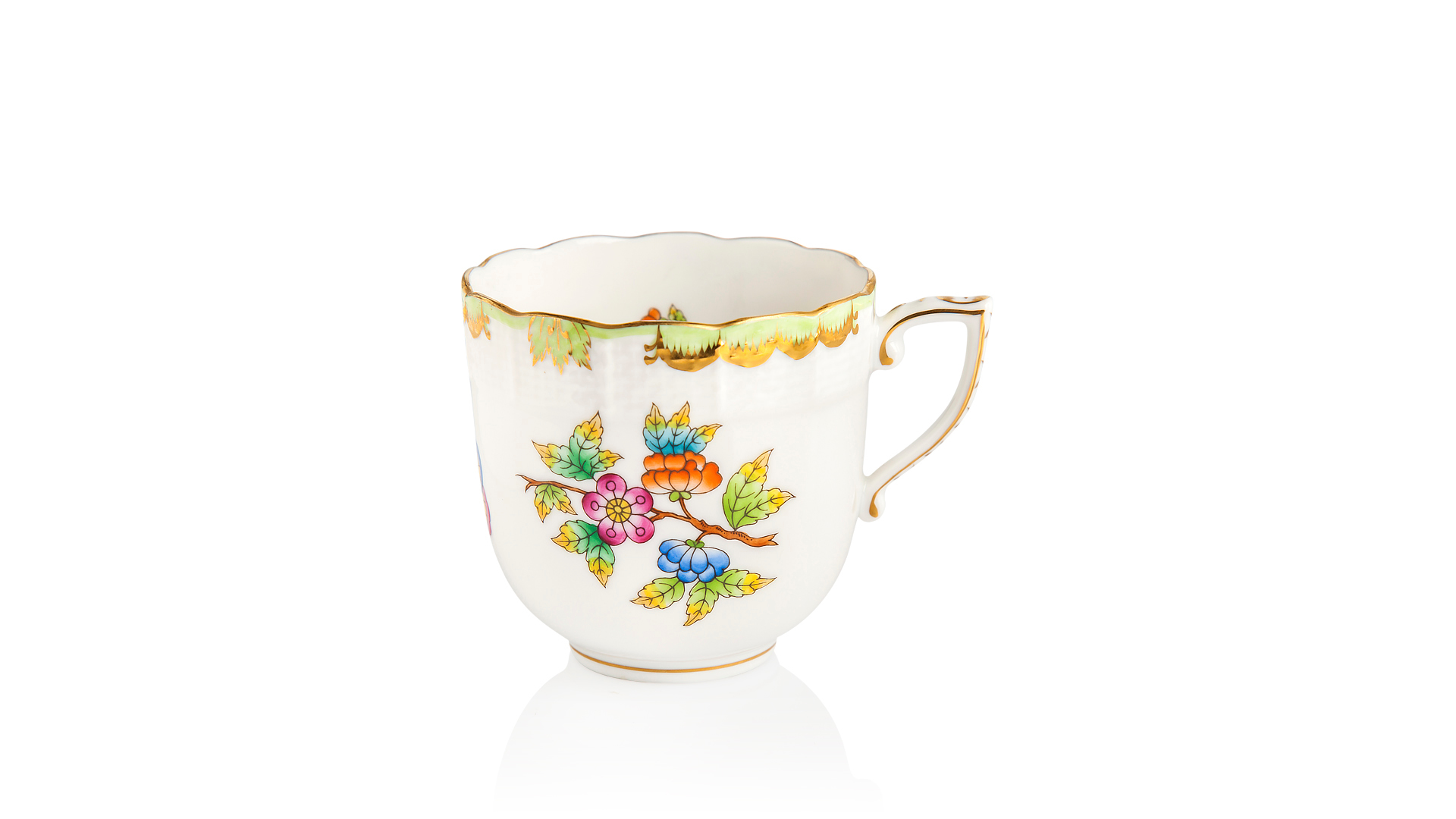 1051602 Herend Чашка для мокко с блюдцем 150мл "Виктория" Фарфор  - Вид №1