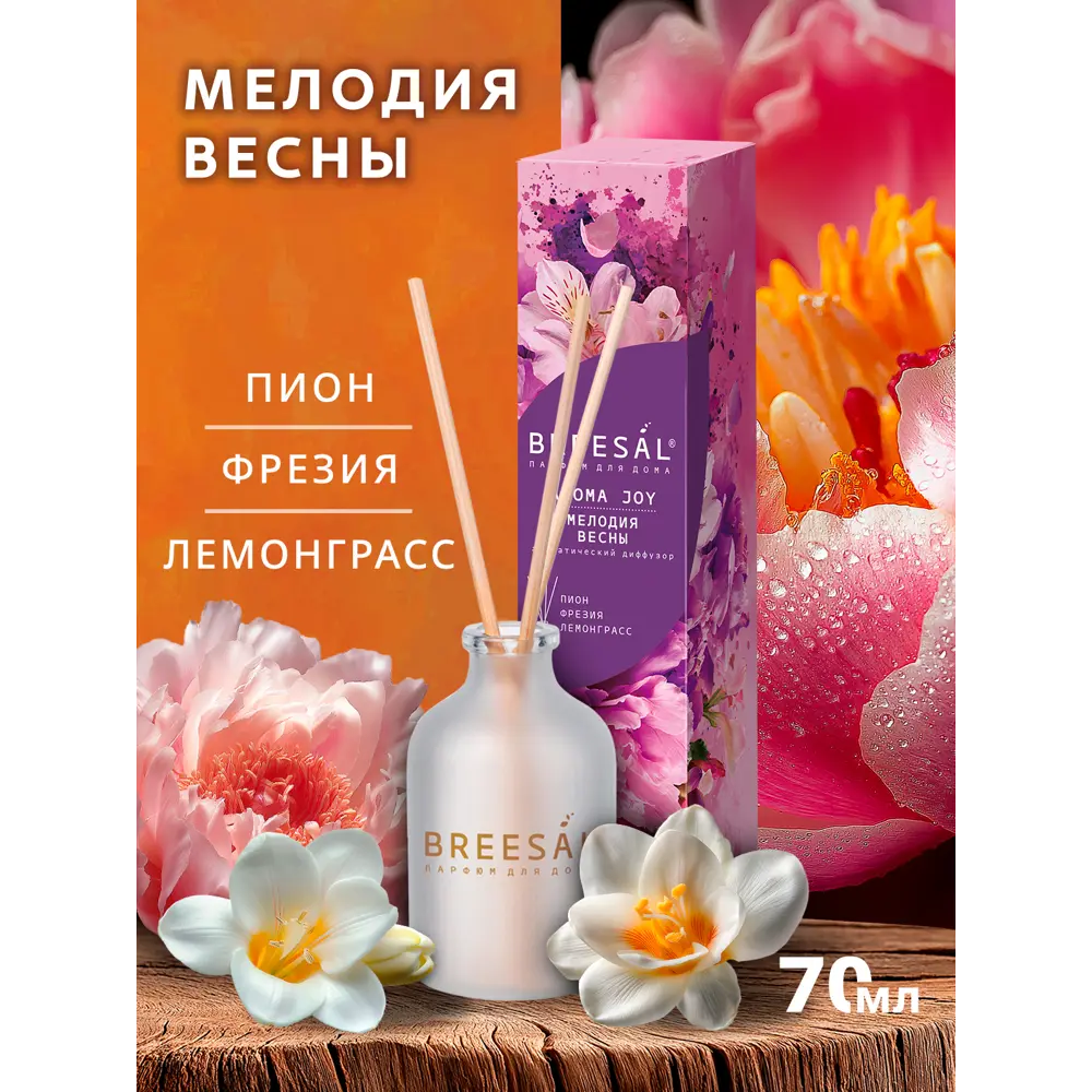 Ароматический диффузор Breesal Aroma Joy Мелодия весны 50 мл 89443467 STLM-2106801 