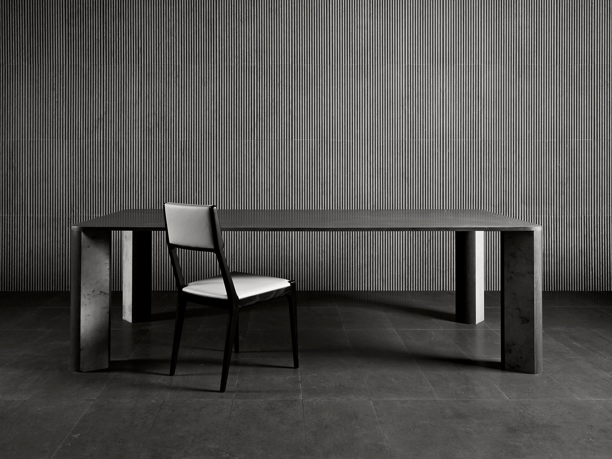 Прямоугольный мраморный стол LUCE DI CARRARA OVERLAY ARCH-00081326