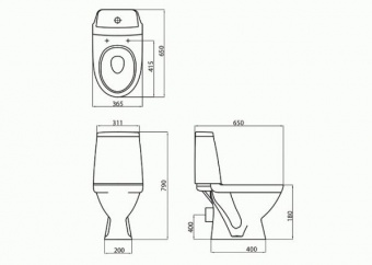 L39000000 Компакт унитаз с бачком Белый KOLO  Польша  - Вид №1