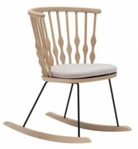 Andreu World Кресло-качалка из бука с подлокотниками Nub So1454