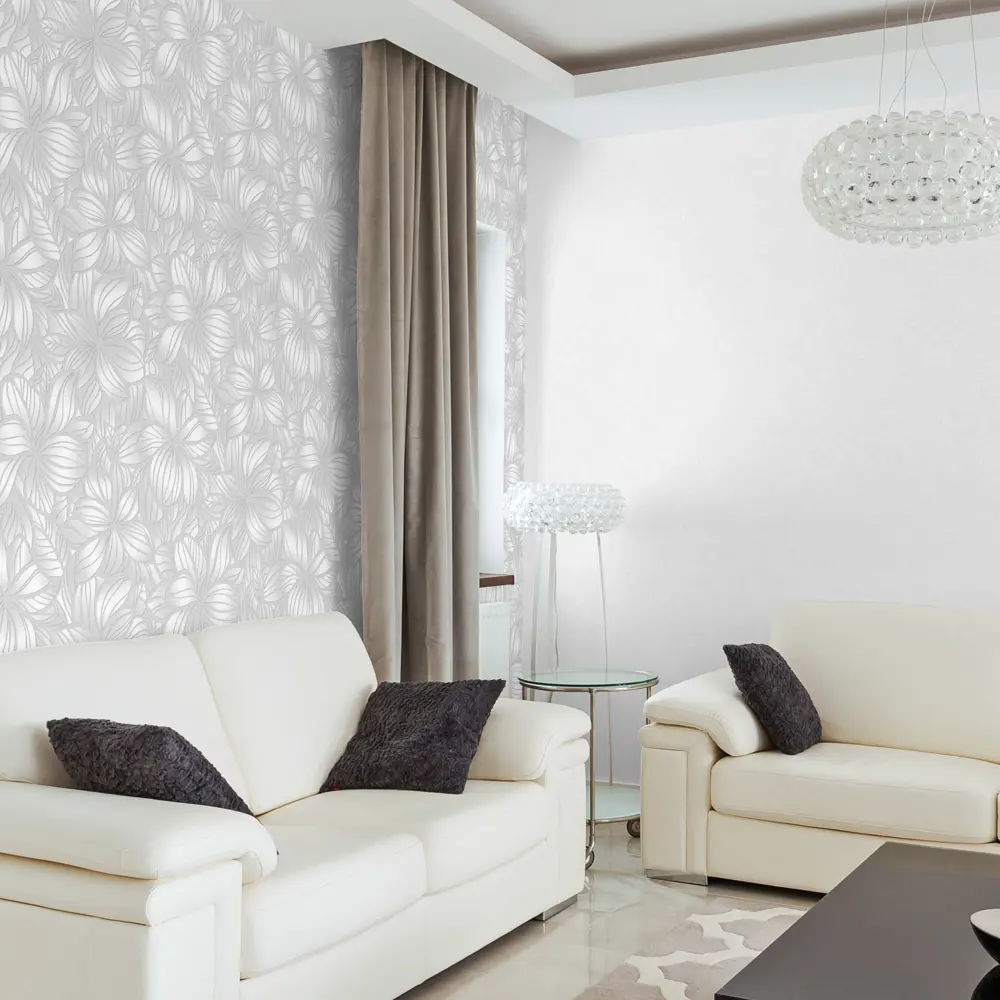 Обои флизелиновые Paradise белые 1.06 м 889311 ATELIERO STLM-2039444 - Вид №3