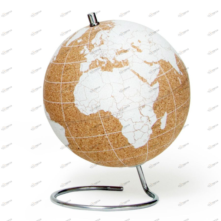 Глобус Cork Globe, белый, Ø14 см SUCK UK SKCORKGLOBE6