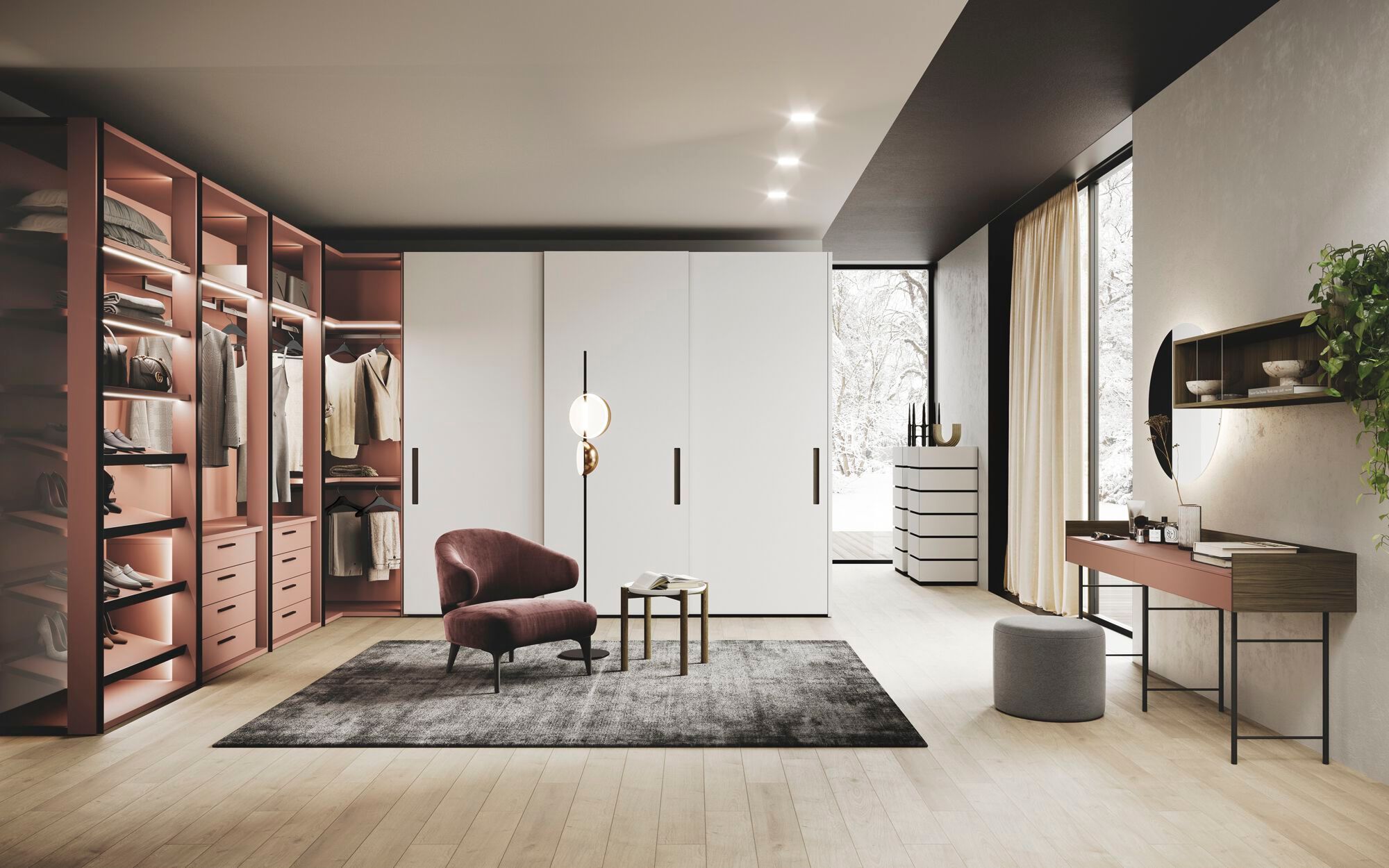 Алюминиевый и деревянный секционный шкаф с индивидуальным ящиком Guzzini & Fontana Unlimited ARCH-00076489 - Вид №6