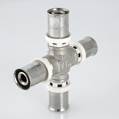 VTm.241.N.201620 Пресс-фитинг – крестовина Valtec 20 х 16 х 20 х 16 мм  - Вид №11