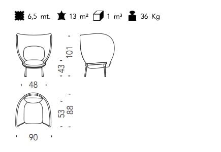 Кресло с высокой спинкой MOROSO Армада ARCH-00089153 - Вид №4