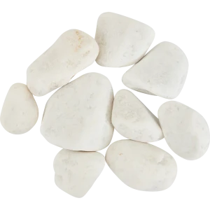 Галька мраморная белая фракция 40-100мм 10кг 85061723 STLM-2067933