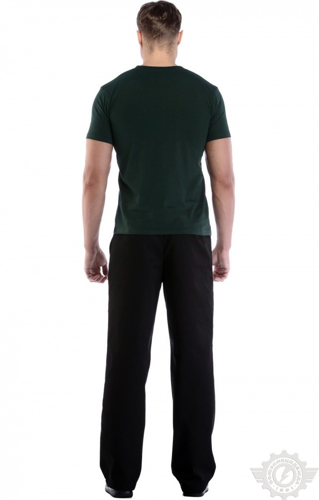 4958306 Футболка темно-зеленая  Одежда для официантов  размер 4XL (60-62) Спецодежда  - Вид №9