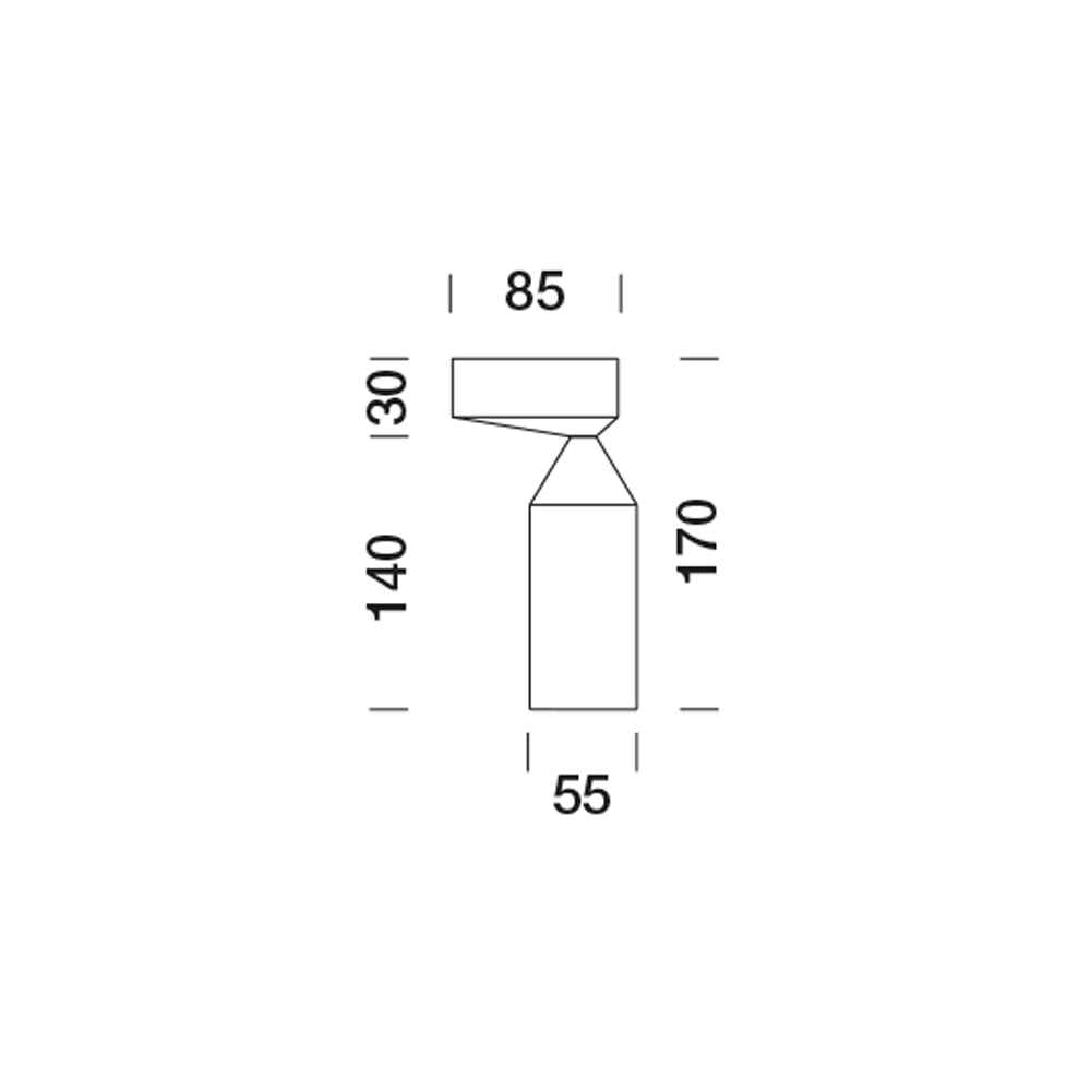 3070166 Потолочный светильник Platek FLAMINGO 2.0 Soffitto  FLAMINGO 2.0 H. 200 mm - 1 COB 4000K 76°  - Вид №8