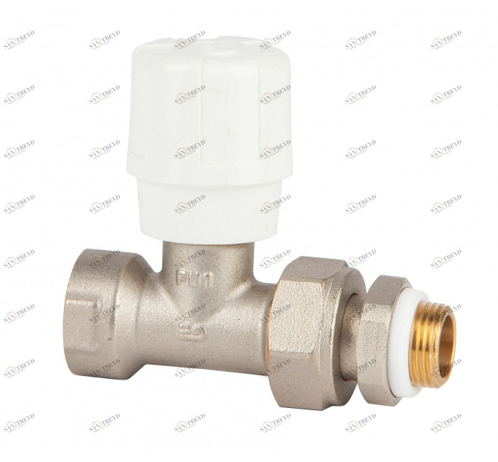 GENEBRE 70152 03 00 Manual straight radiator valve for steel pipe with GE System 
