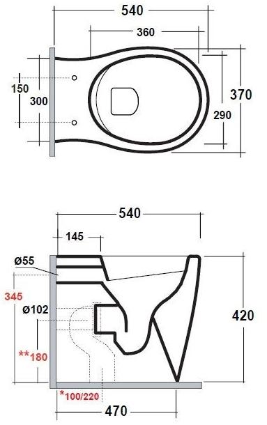 For1103r01 Приставной унитаз напольный Белый Olympia Ceramica Formosa 2.0 Италия - Вид №3